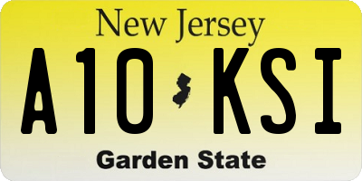 NJ license plate A10KSI