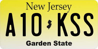 NJ license plate A10KSS