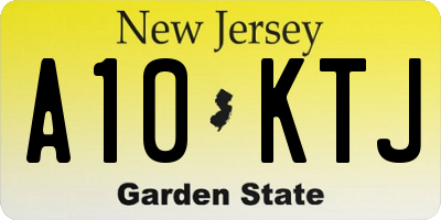 NJ license plate A10KTJ