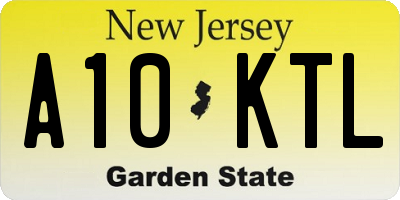 NJ license plate A10KTL