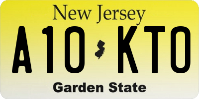 NJ license plate A10KTO