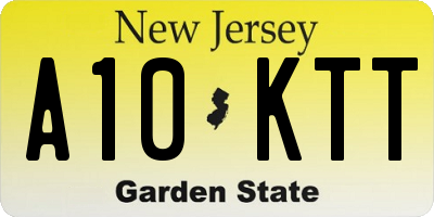 NJ license plate A10KTT