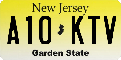 NJ license plate A10KTV