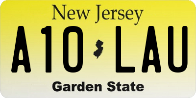 NJ license plate A10LAU