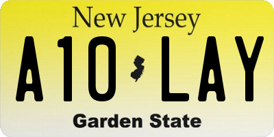 NJ license plate A10LAY