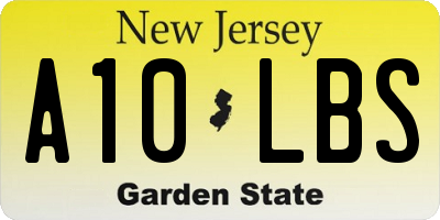 NJ license plate A10LBS