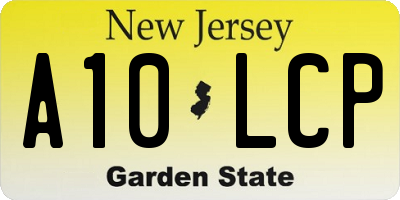 NJ license plate A10LCP