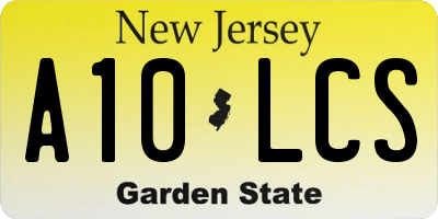 NJ license plate A10LCS