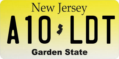 NJ license plate A10LDT