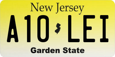 NJ license plate A10LEI