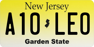 NJ license plate A10LEO