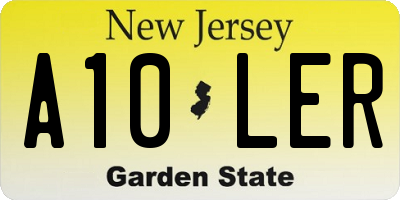 NJ license plate A10LER