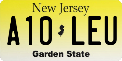 NJ license plate A10LEU