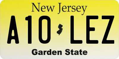 NJ license plate A10LEZ