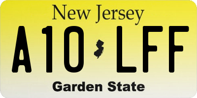 NJ license plate A10LFF