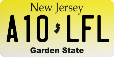 NJ license plate A10LFL