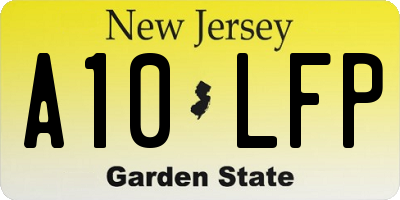 NJ license plate A10LFP