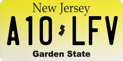 NJ license plate A10LFV