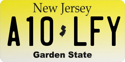 NJ license plate A10LFY