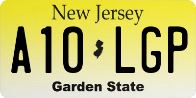 NJ license plate A10LGP