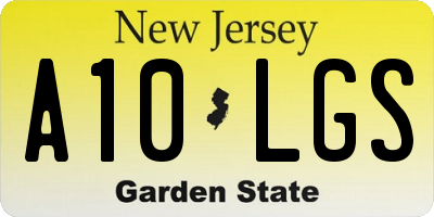 NJ license plate A10LGS