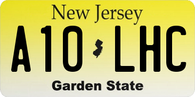 NJ license plate A10LHC