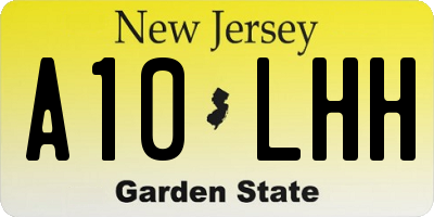 NJ license plate A10LHH