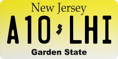 NJ license plate A10LHI