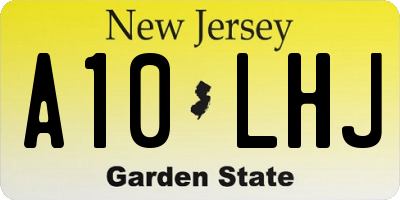 NJ license plate A10LHJ