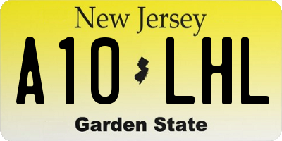 NJ license plate A10LHL