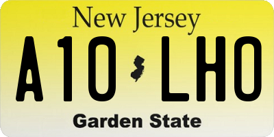 NJ license plate A10LHO