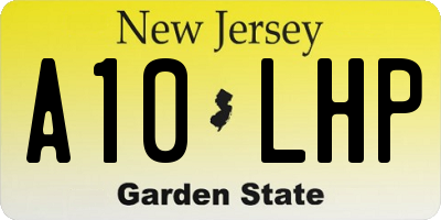 NJ license plate A10LHP