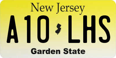 NJ license plate A10LHS