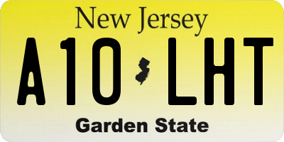 NJ license plate A10LHT