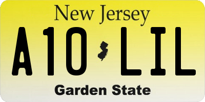NJ license plate A10LIL
