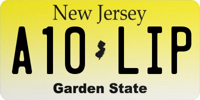 NJ license plate A10LIP