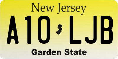 NJ license plate A10LJB