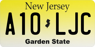 NJ license plate A10LJC