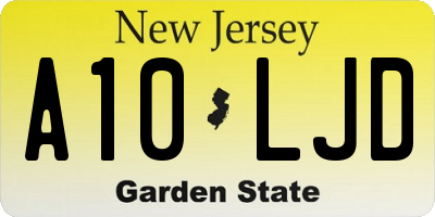 NJ license plate A10LJD