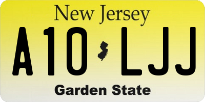 NJ license plate A10LJJ