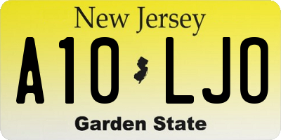 NJ license plate A10LJO