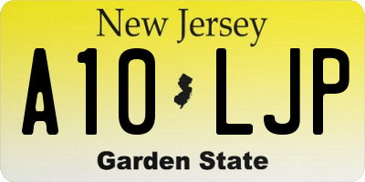 NJ license plate A10LJP