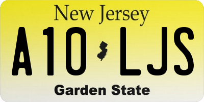 NJ license plate A10LJS