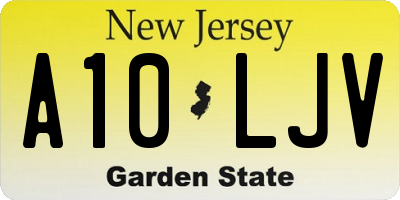 NJ license plate A10LJV