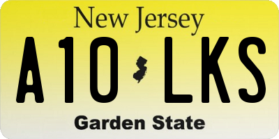 NJ license plate A10LKS