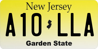 NJ license plate A10LLA