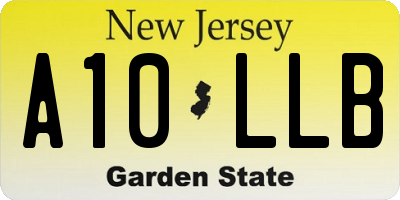 NJ license plate A10LLB