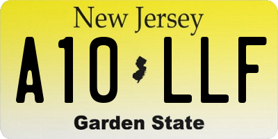 NJ license plate A10LLF