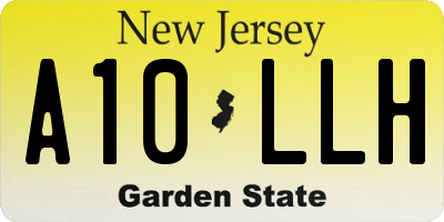 NJ license plate A10LLH