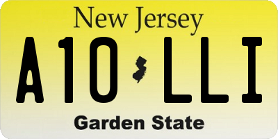 NJ license plate A10LLI